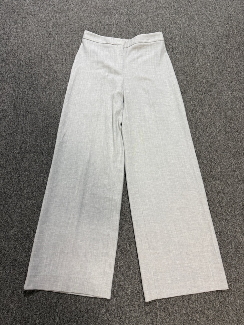 Zara Light Gray Wide-Leg Women's Trousers size small